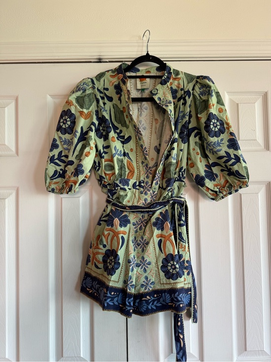 FARM Rio Dresses & Skirts - Floral Puff-Sleeve Romper by Farm Rio